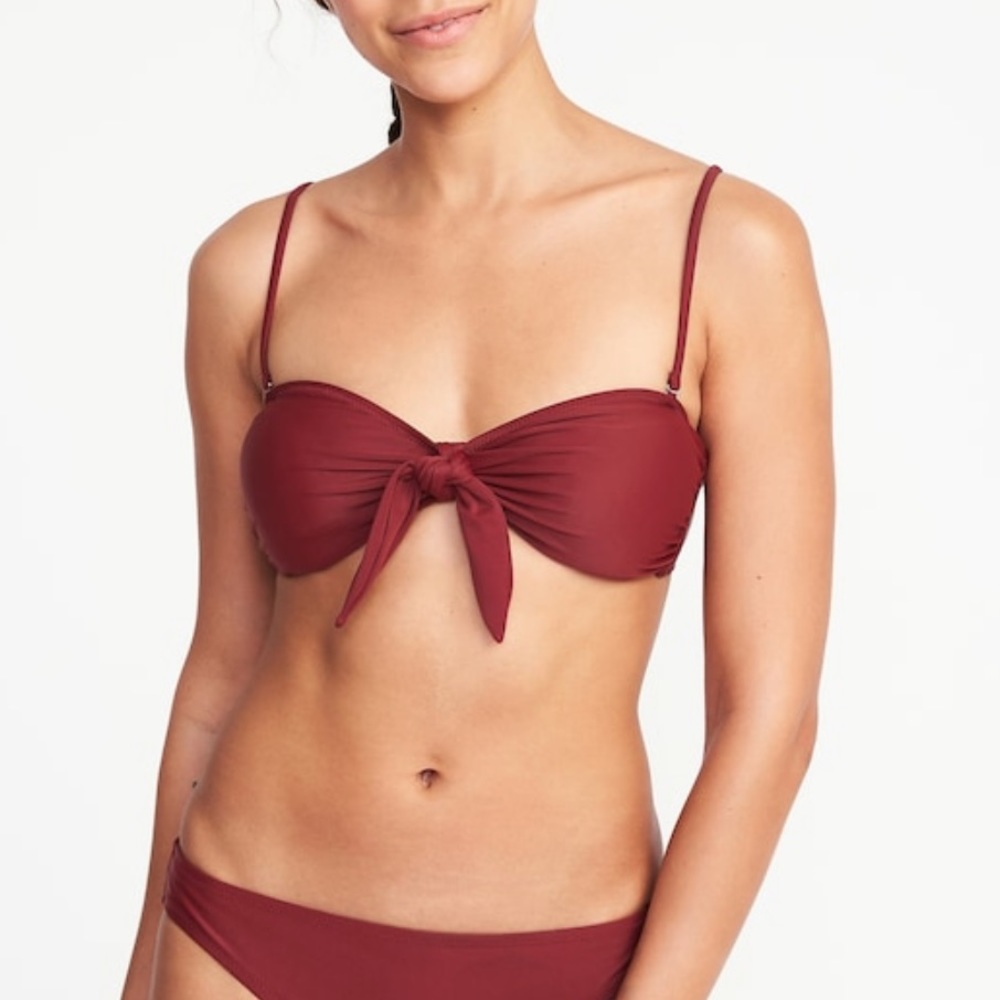 Old Navy front tie bikini top